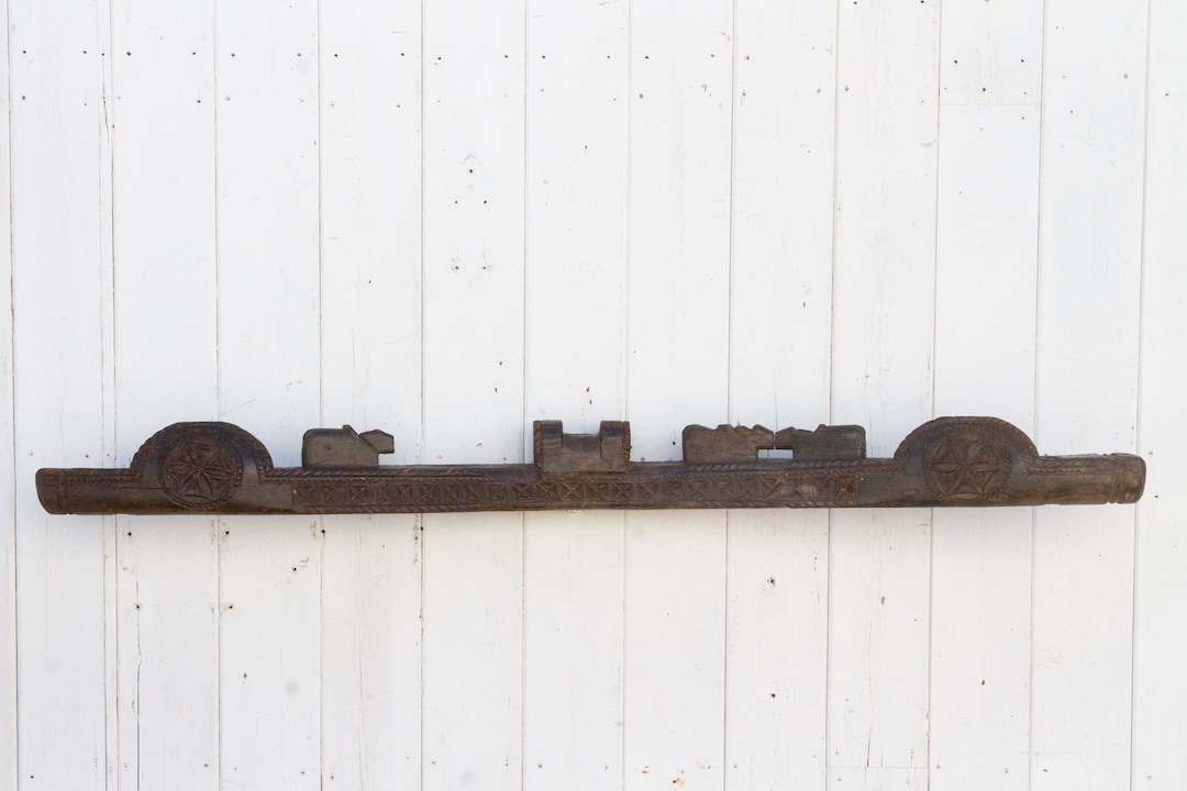 Antique Naga Carved Wooden Yoke, Rare Antique Ox Yoke, Antique Naga ...