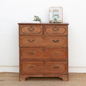 Antique Colonial Teak Chest on Chest, Antique Tallboy Dresser, Colonial Style Chest, Antique Chest of Drawers, Antique Chest on Chest