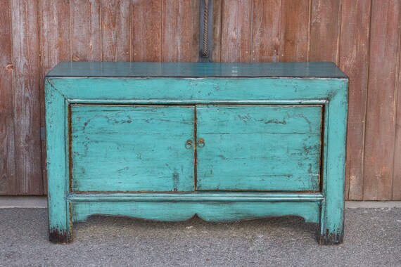 Vivid Teal Shanxi Cabinetteal Asian Cabinetchinese Etsy