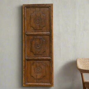 18th Century Spanish Farmhouse Carved Cabinet Door, Antique Cabinet Door,Carved Wood Pantry Door,Rustic Farmhouse Door,Colonial Revival Door