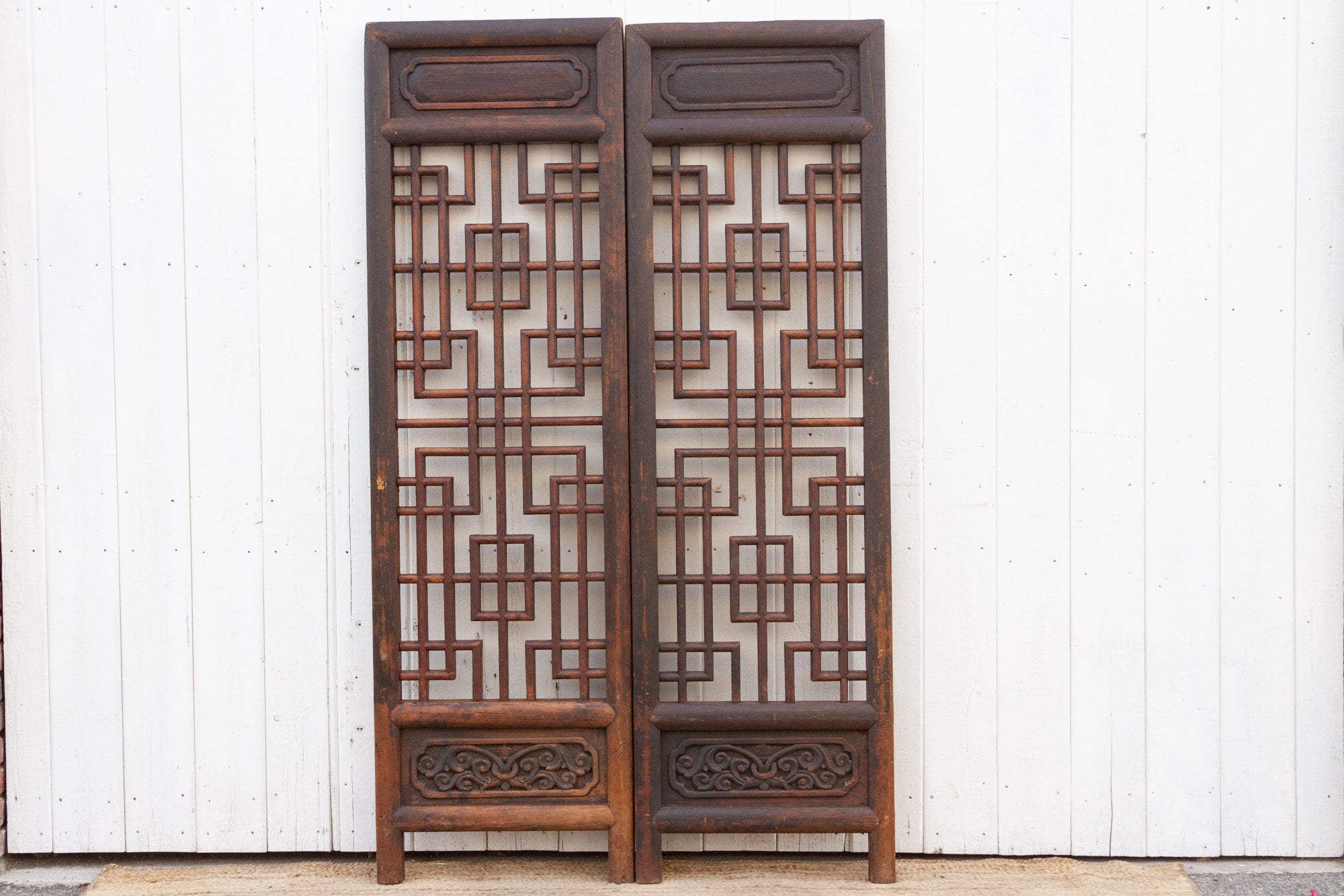 Antique Chinese Elm Lattice Doors: 18th Century Shanxi Dividers - Etsy