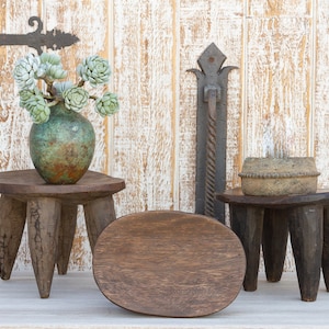 Primitive Small Senufo Carved Stool,Tribal African Stool,Primitive Accent Stool,African Antique Decorative Stool,African Decorative Stool