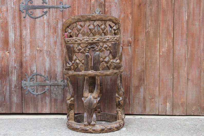 Impressive Yoruba Carved Chair Antique ChairAfrican | Etsy