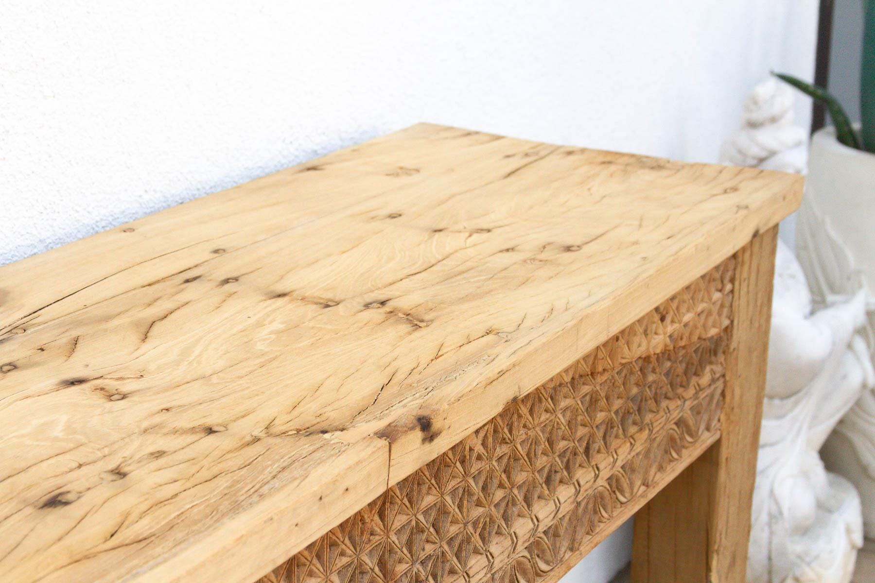 Antique Rajasthani Carved Beam Console Table - Etsy