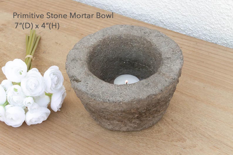 Old World Stone Mortar Bowl bild 10