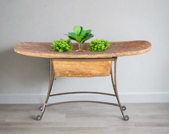 Primitive Naga Grinder Console,Antique Chunky wood Table,Rustic Console Table,Primitive Table,Teak grinder table,African Table,Naga grinder