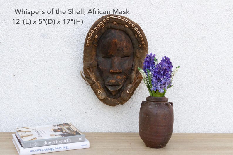 Vintage African Dan Mask: Cowrie Shell Tribal Wall Art - Etsy