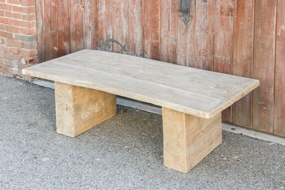 Robust Elm Wood Slab Base Coffee Table Asian Low Table Low Etsy