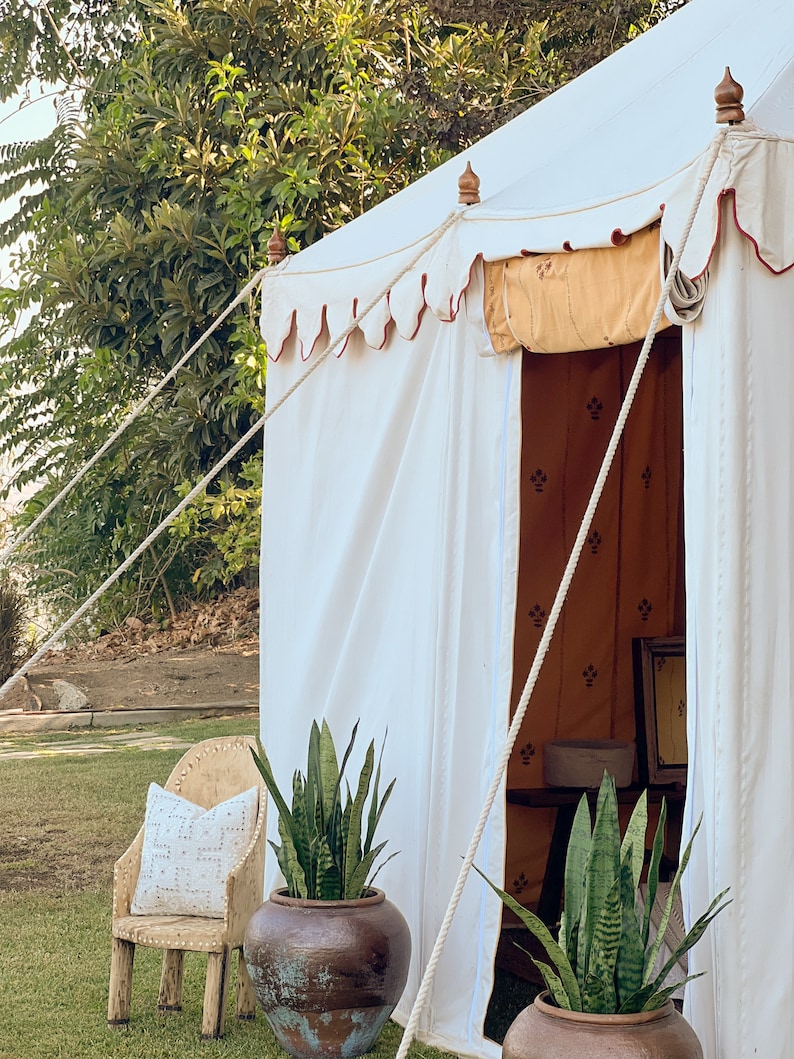 Royal Ranthambore Outdoor Tent, Glamorous Custom Yurt, Garden Lounge Tent, Waterproof Garden Tent, Canvas Party Tent, Glamping Garden Tent image 2