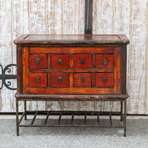 Aparador chino primitivo del siglo 19 en el soporte gabinete | Etsy