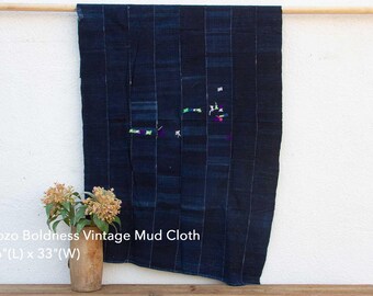 Bozo Boldness Vintage Mud Cloth: Handwoven Malian Textile