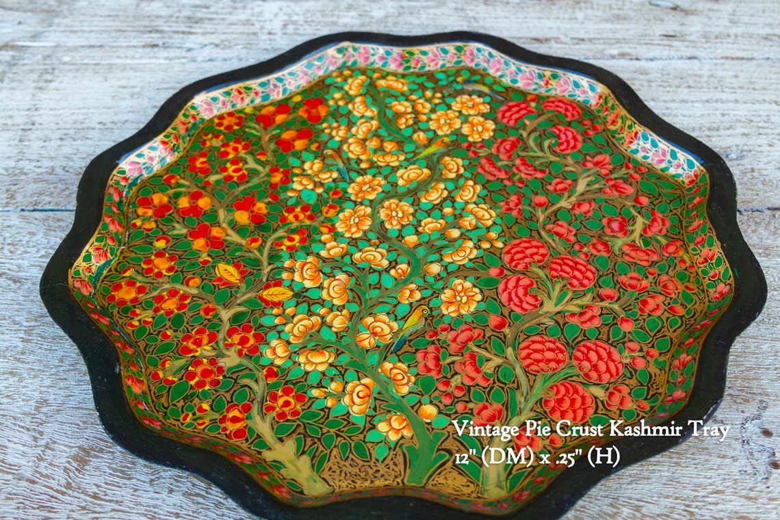 Kashmiri Paper Mache TrayKashmiri Paper Mache Bowl Fine Etsy