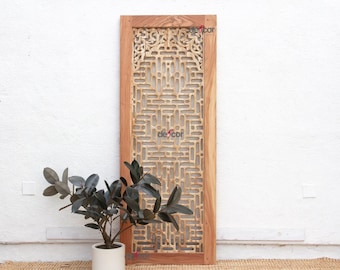 Bleached Reclaimed Wood Lattice Portal Door