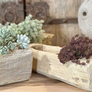 Bleached Wood Bowl, Vintage Rustic Bowl, Bleached Wood Fruit Bowl, Primitive Wooden Bowl, Centerpiece Trough Rustic Planter, Whitewash Bowl