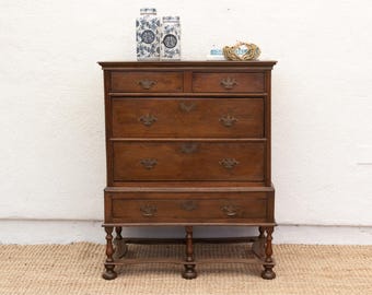 Luxury Tan Leather Dresser | Tall Boy Dresser | Hardwood Frame - Etsy
