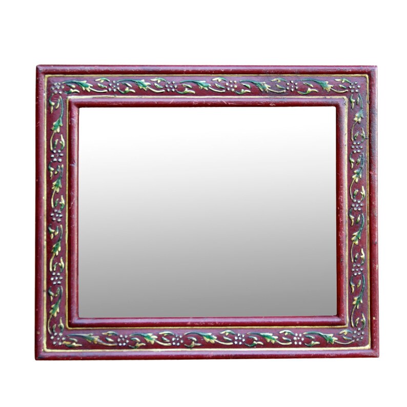 Assorted Folk Painted Accent Mirrors Wall Mirror Vanity Accent Mirrors Wall Mirror Vanity