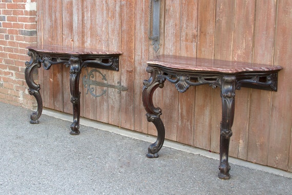 Ebonized Anglo Indian Console Tablemarble And Wood Singapore Ebonized Anglo Indian Console, Indian Console Table