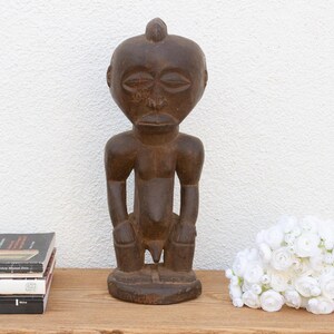 Antique Hemba African Ancestor Figure, Antique Hemba African Ancestor Statue, Handcrafted Hemba Ancestor Figure, Tribal Ancestor Sculpture