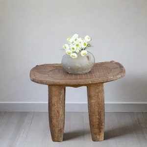 Antique Tribal Turtle Carved Senufo Table,Tribal African Table,Primitive Wooden Chunky Side Table,African Antique Stool Table,Ashanti table