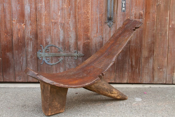 19th Century Carved Lobi Chair: Large African Tribal Lounge - Etsy
