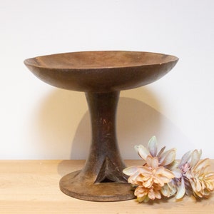 Small Vintage Naga Round Table, Naga Stool Table, Tribal Indian Wooden Stool, African Side Table Stool, Small Wooden Nagaland Stool Table