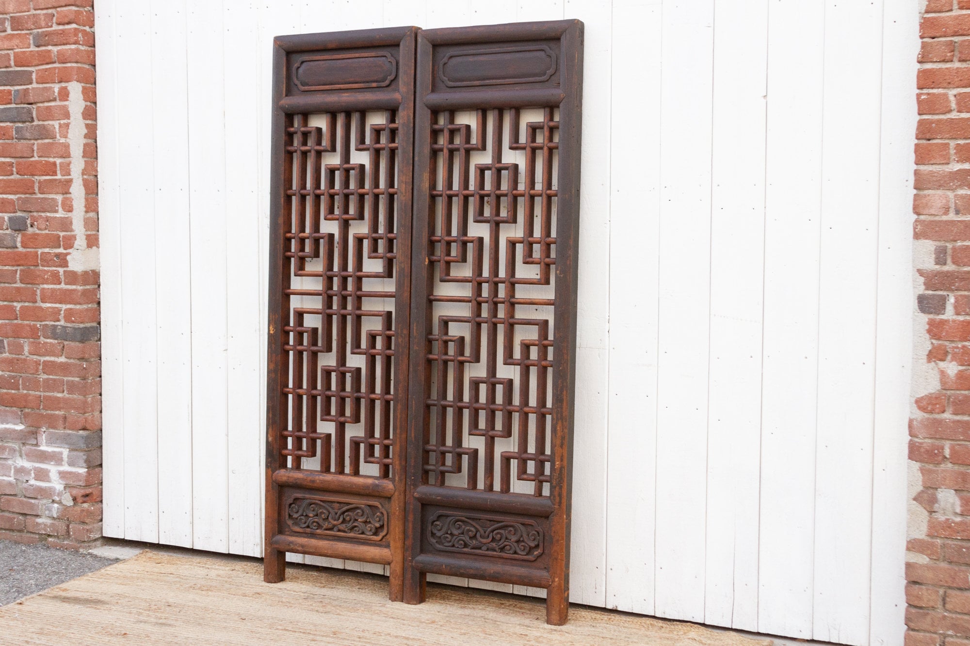 Antique Chinese Elm Lattice Doors: 18th Century Shanxi Dividers - Etsy