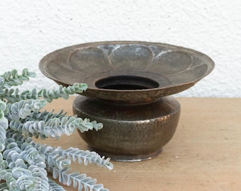 Antique Flared Lotus Copper Vessel