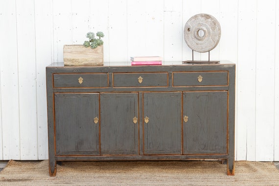 Chinese Yellow Lacquer Sideboard Made From Reclaimed Wood Chinese Yellow Lacquer Sideboard Made From Reclaimed Wood