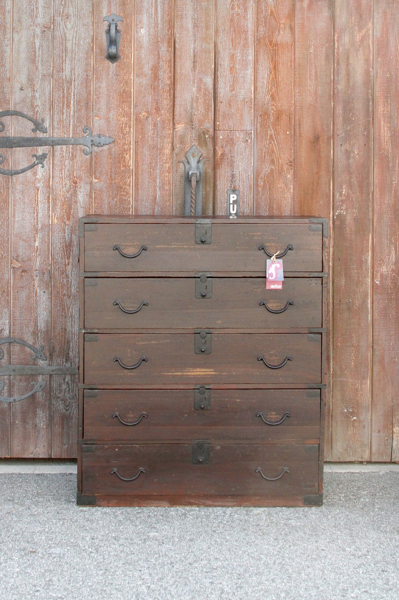 Antique Urushi Lacquer Japanese Tansu Dresser Antique Dresser Etsy