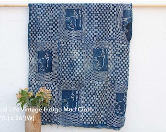 Tribal Life Vintage Indigo Mud Cloth,