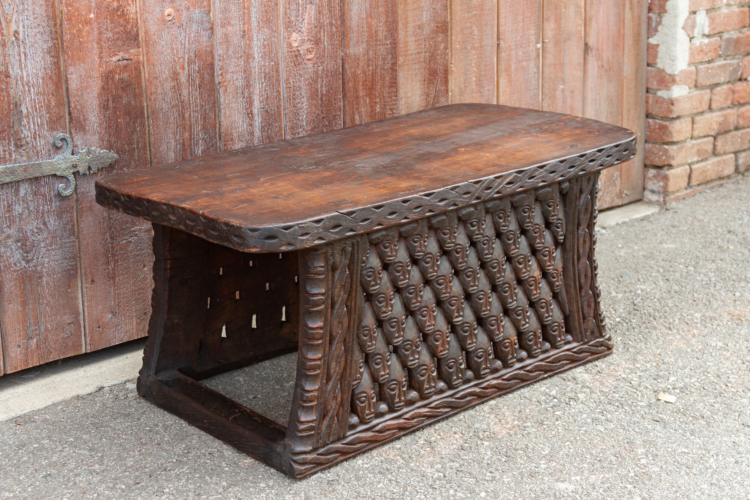 Bamum Carved Bamileke Coffee Table Tribal Carved African Etsy