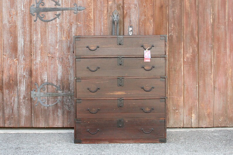 Antique Urushi Lacquer Japanese Tansu Dresser Antique Dresser Etsy