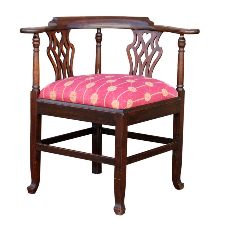 English Chippendale Corner Chair Fl Image 0