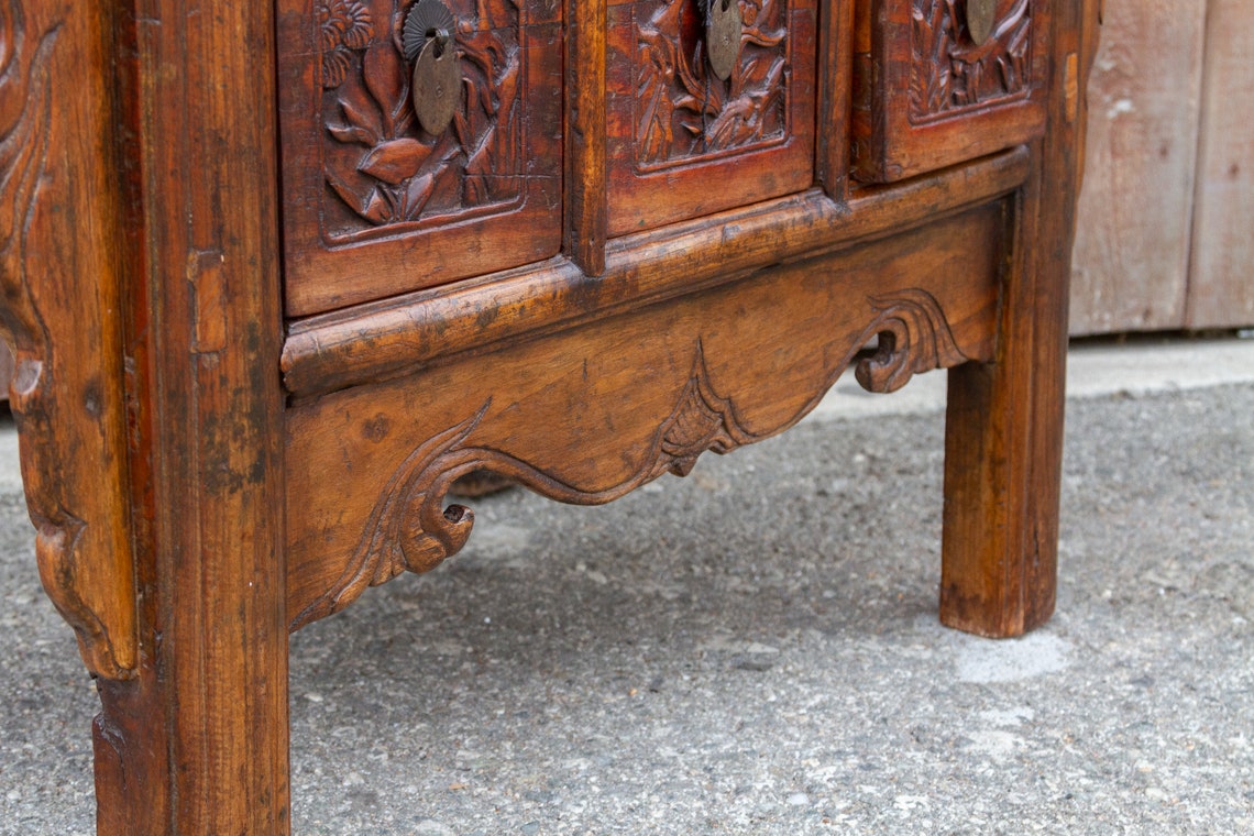 Antiguo rústico chino cinco cajón Dresser armario de altar | Etsy