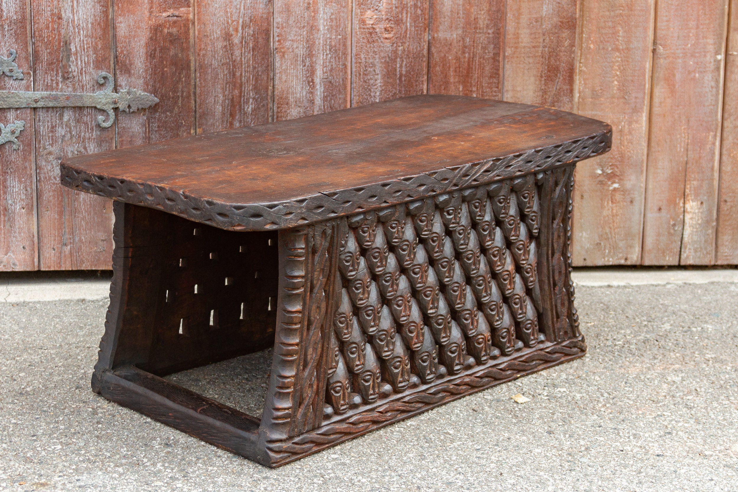 Bamum Carved Bamileke Coffee Table Tribal Carved African Etsy