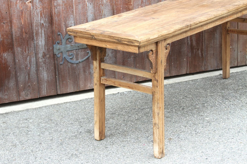 Carved altar Antique Altar Console Asian Alter Table Antique Bleached Wood Altar Console Primitive Chinese Console