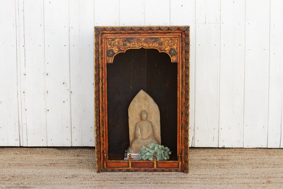Painted 'Kang' Low Cabinet From Mongolia Painted 'Kang' Low Cabinet From Mongolia