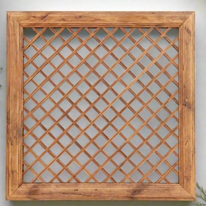 Vintage Farmhouse Lattice Window, Rustic Vintage Chinese Lattice Panel, Antique Folk Wooden Window Panel, Oxidized Antique Window,Wall Decor