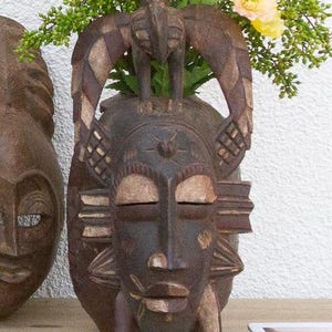 Bird Headrest African Tribal Mask, Ijo Mask, African tribal art, Ancient Kloma Crest African Mask, Ancient Kloma Crest African Mask
