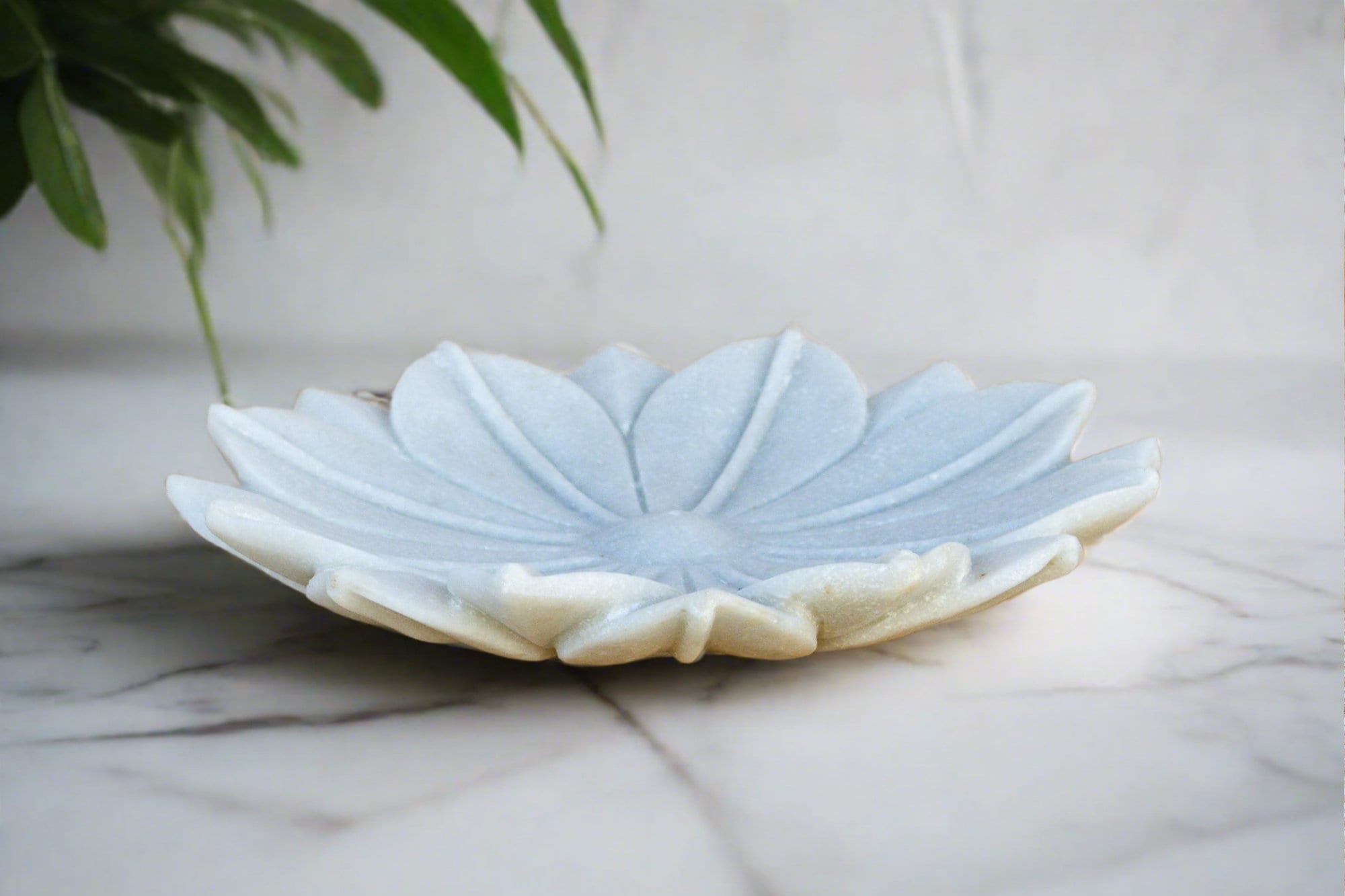 Hand Carved Marble Lotus Plate: Indian Decorative Candle Holder - Etsy