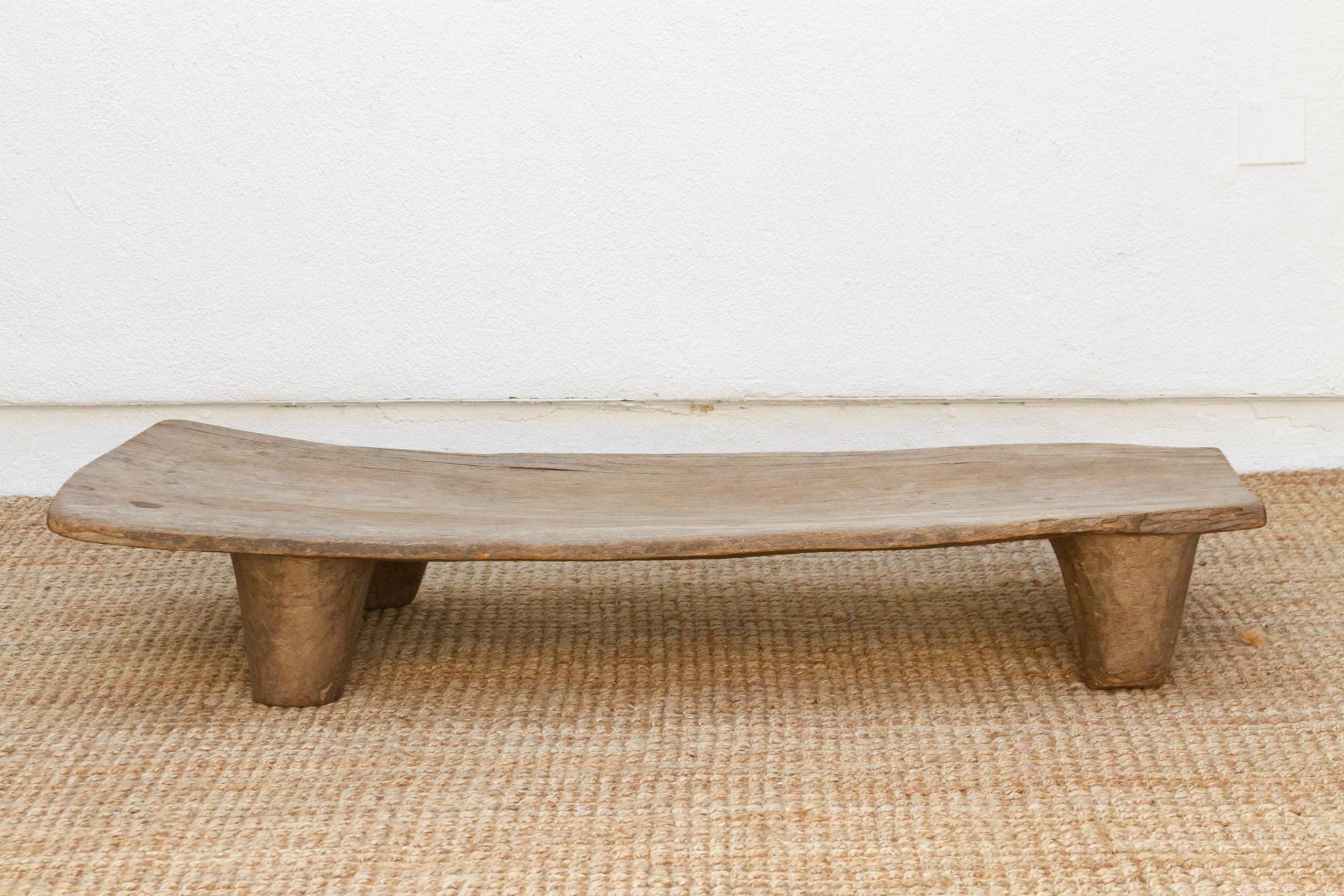 Handmade Antique Senufo Coffee Table: Distressed Oxidized