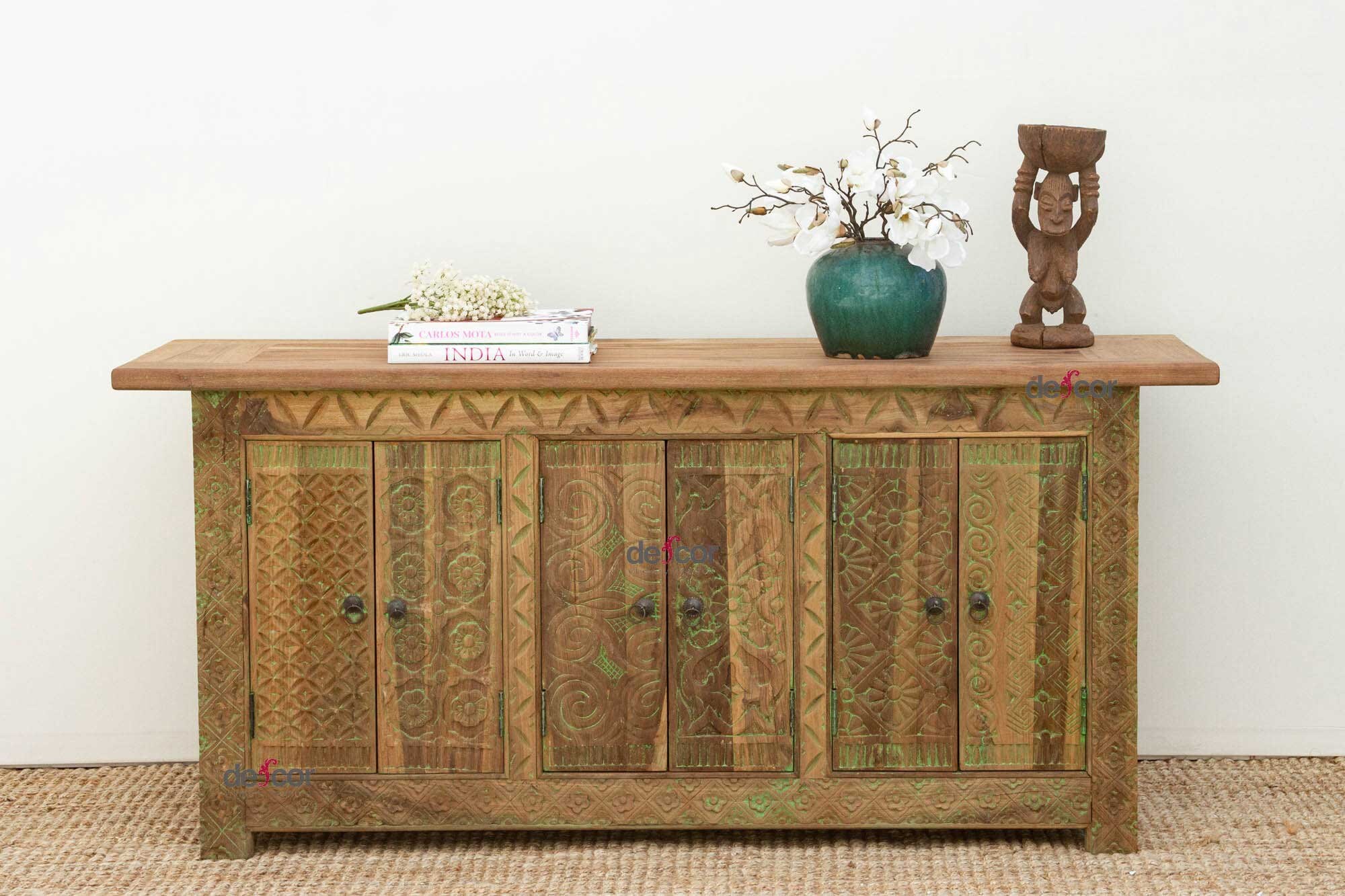 Mongolian Style Sideboard Made From Sunbleached Wood Mongolian Style Sideboard Made From Sunbleached Wood