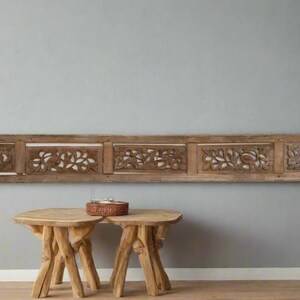 Antique Openwork Floral & Foliate Carving, Openwork Floral Design, Foliate Wall Panel, Handcrafted Vintage Decor, Ornate Architectural Art