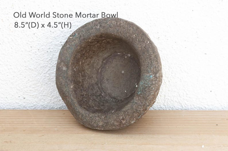 Old World Stone Mortar Bowl bild 4
