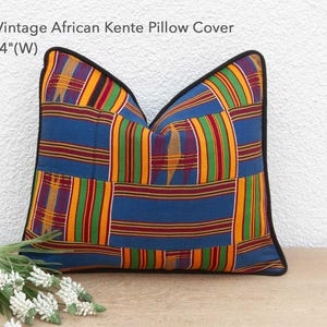 Kente African Pillow Cover, Tribal Vintage African Kente Pillow Cover, Vibrant Pillow Cover, Traditional African Pillow, African Home Decor