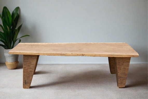 Antique Teak Log Coffee Table: Large Rustic Naga Daybed - Etsy