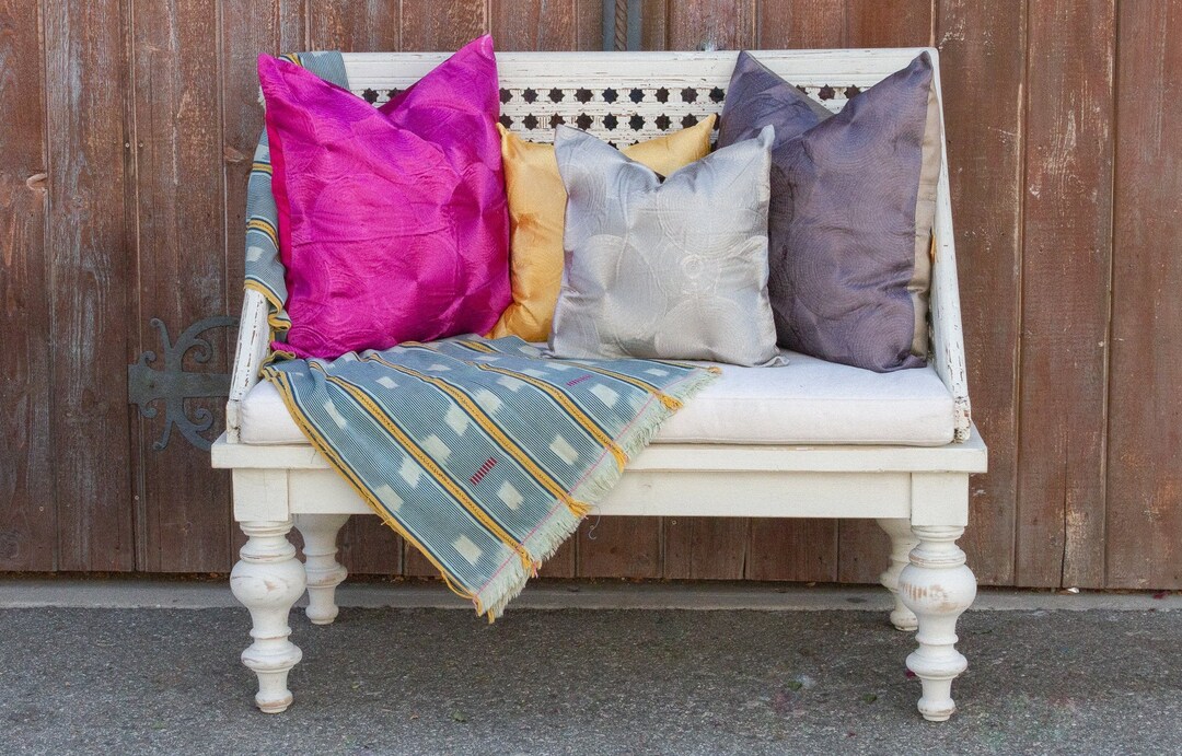 Clearance Chakra Silk Blend Pillow Cover, Indian Pillow Cover