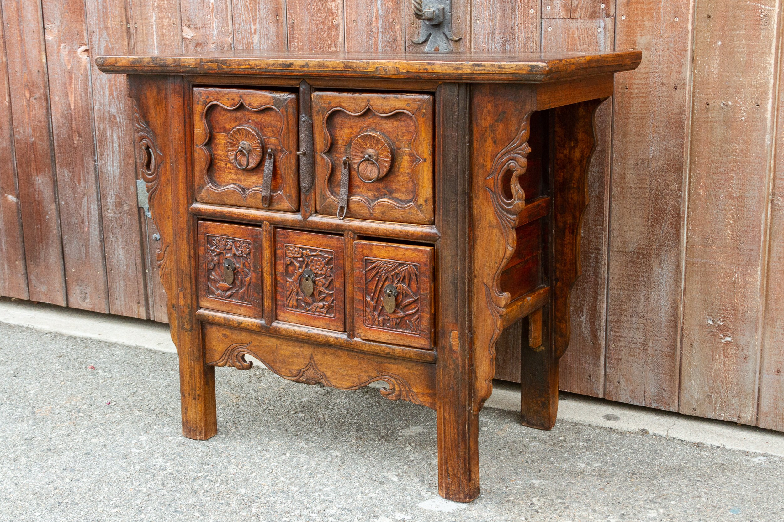 Antiguo rústico chino cinco cajón Dresser armario de altar | Etsy