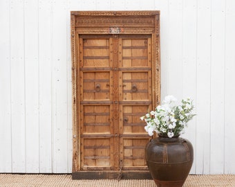 Carved Rajasthani Entrance Door, Antique Entrance Door, Moroccan Teak Door, Rustic garden gate, Antique Indian entrance door, Rustic Door