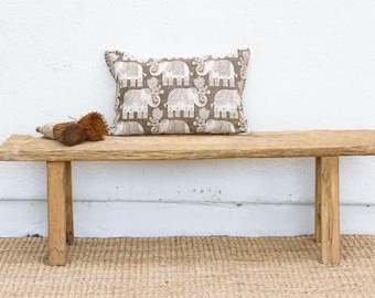 Reclaimed Wood Beam Bench: 60" Rustic Farmhouse Entryway Seating